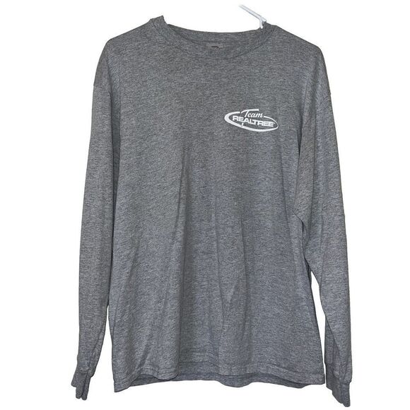 Team Realtree Long Sleeve T Shirt‎ Adult Large Gray Logo Outdoor Sports Fishing - Picture 1 of 10
